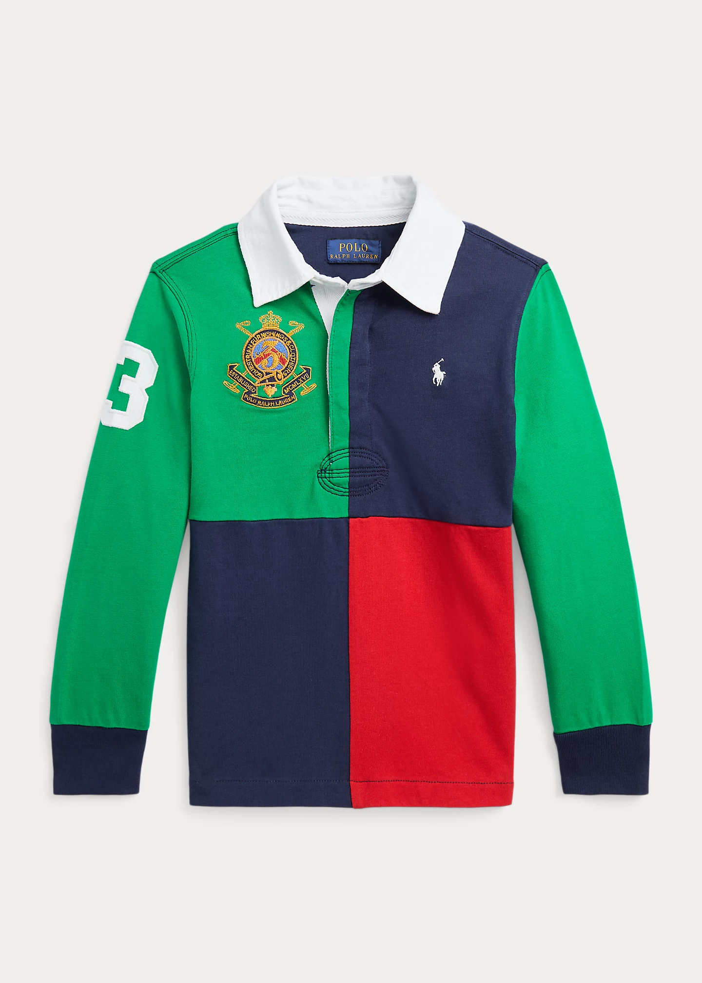 Color-Blocked Cotton Jersey Rugby Shirt