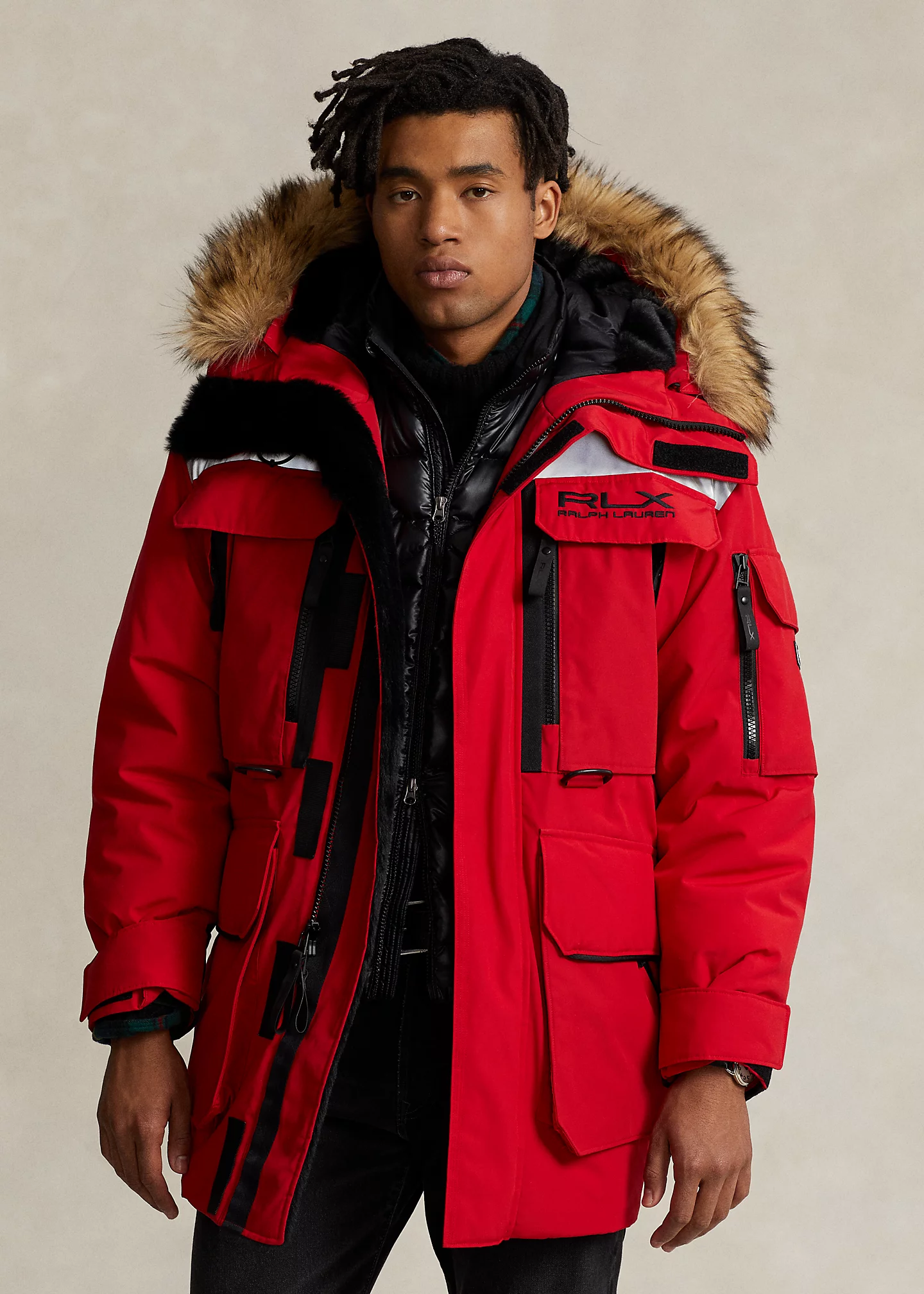 Faux-Fur-Trim Water-Repellent Parka