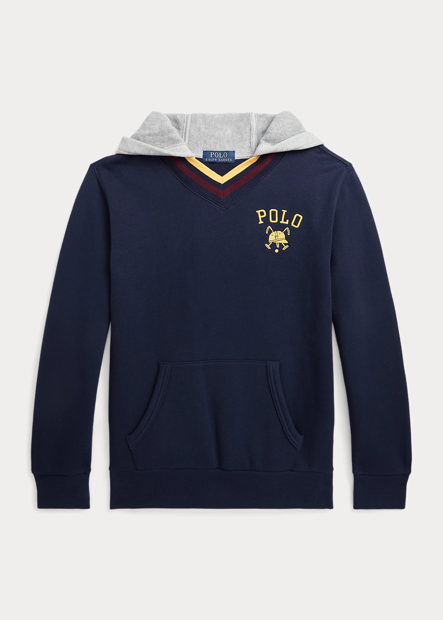 Cricket-Striped Fleece Hoodie