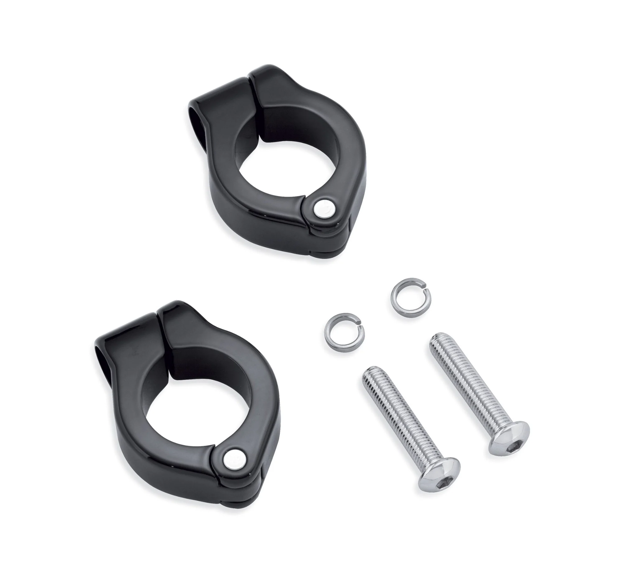 LED Fog Lamp Engine Guard Clamp Kit - Gloss Black