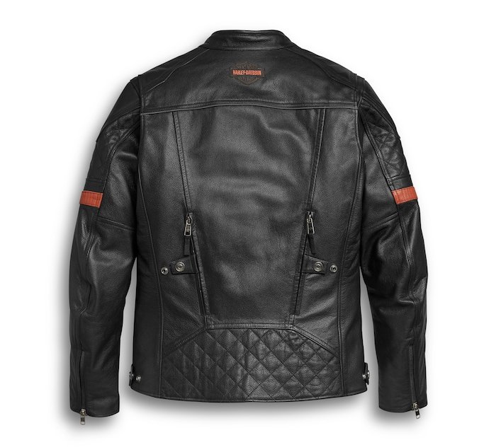 Men's Vanocker Waterproof Harley-Davidson Triple Vent System Leather Jacket