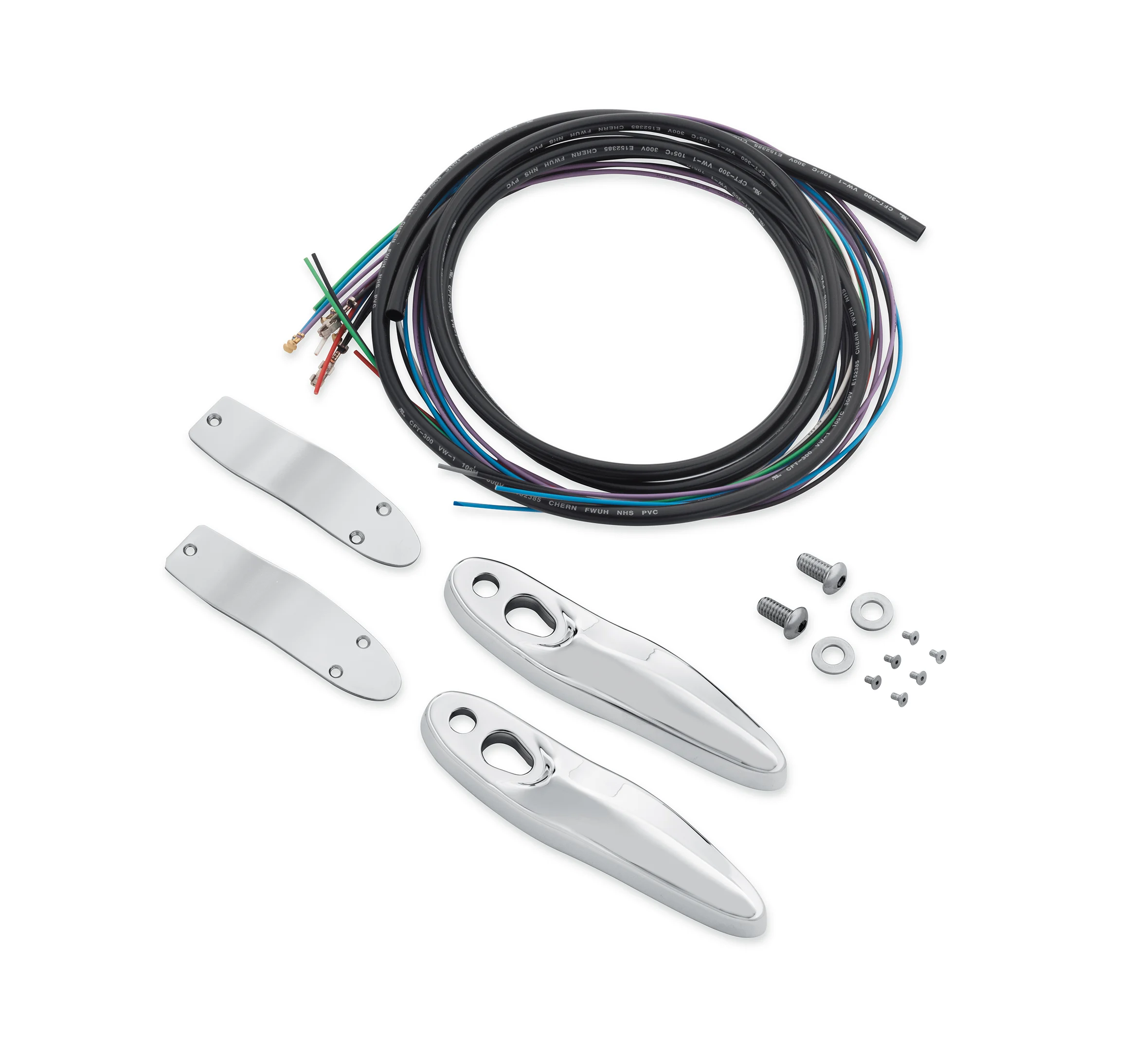 Rear Turn Signal/License Plate Relocation Kit - Chrome