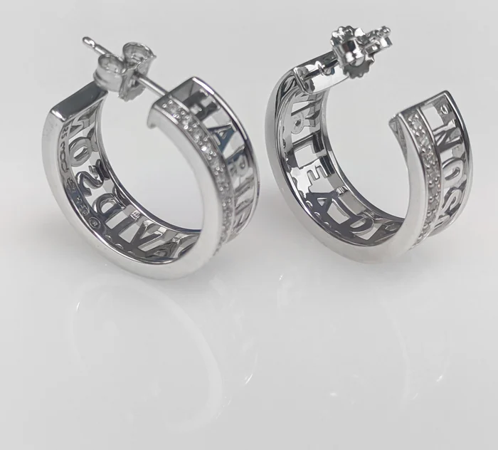 Revolve Sterling Silver Signature Hoop Earrings