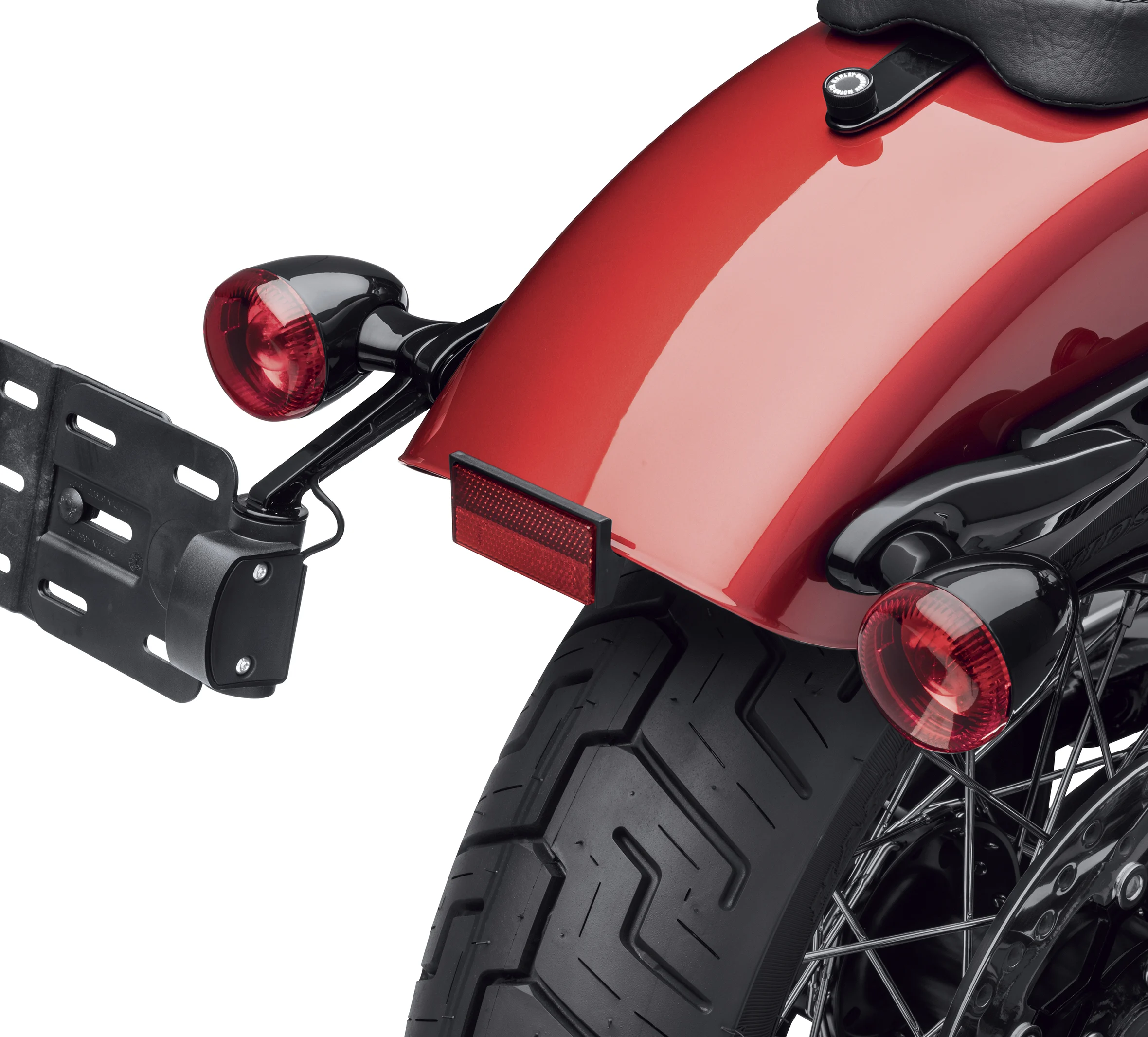 Rear Turn Signal/License Plate Relocation Kit - Black