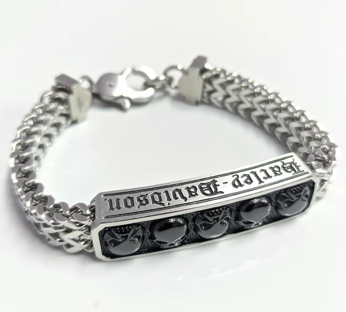 Men's Multi Skull ID Bracelet