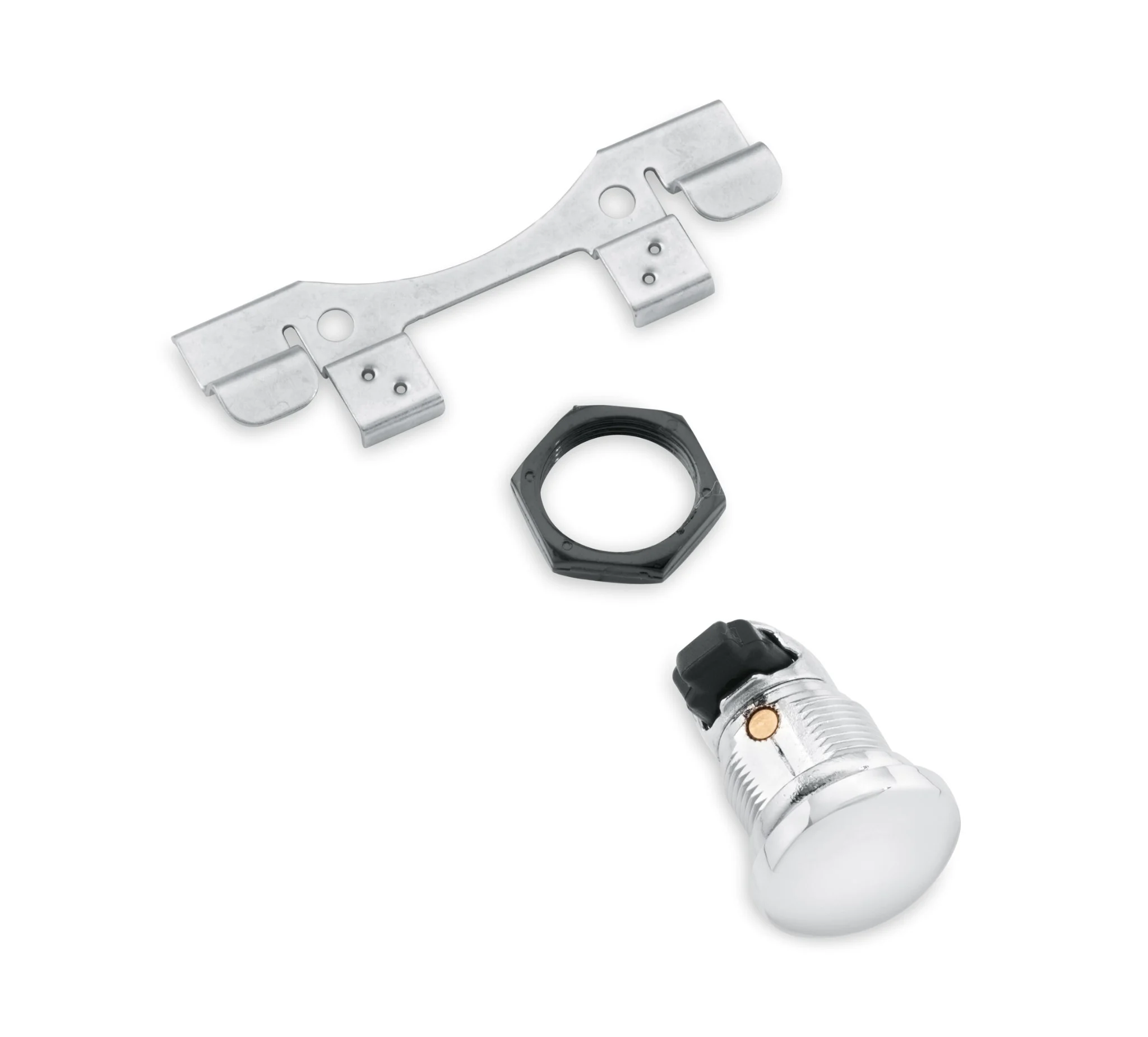 Smooth Push-Button Fuel Console Door Release - Chrome