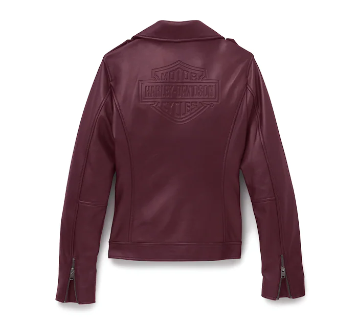 Women's Lisbon Debossed Leather Jacket