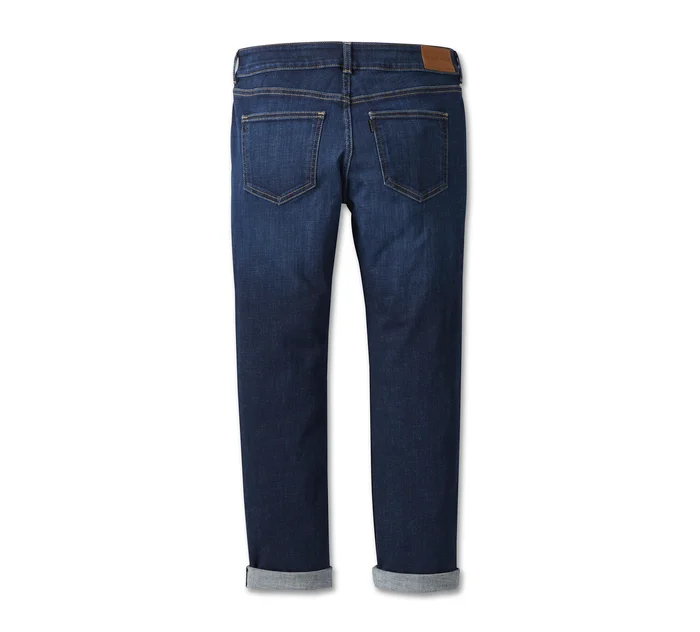Women's Harley-Davidson Mid Rise Slim Boyfriend Ankle Jean