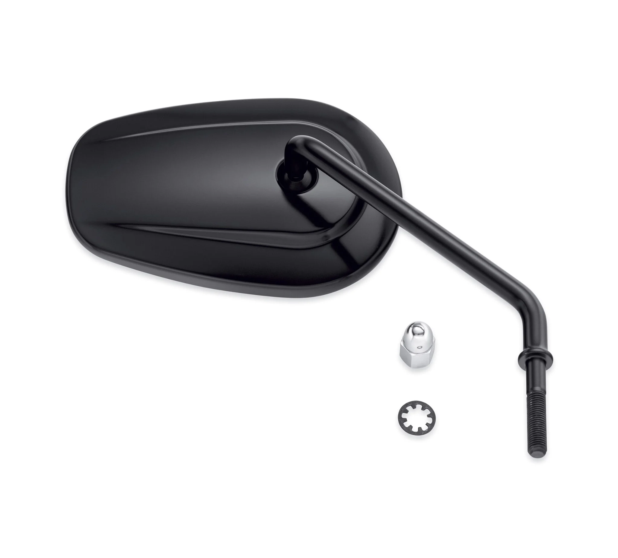 Tapered Long Stem Black Mirror - Right Side