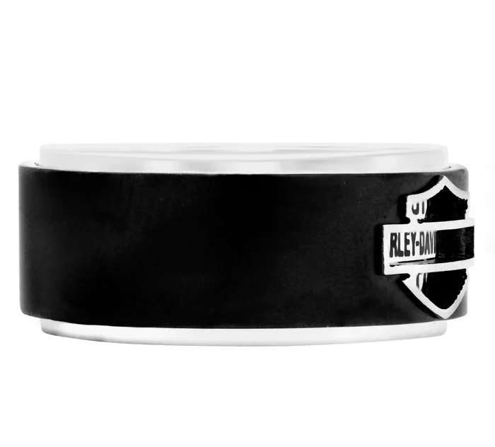 Men's Black Steel Band Ring