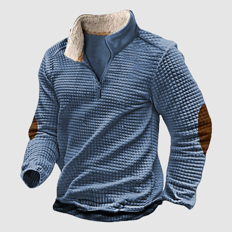 Men's Long Sleeve Standing Collar Half Zip Sweatshirt