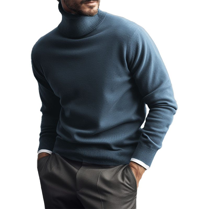 Men's Wool Turtleneck Sweater