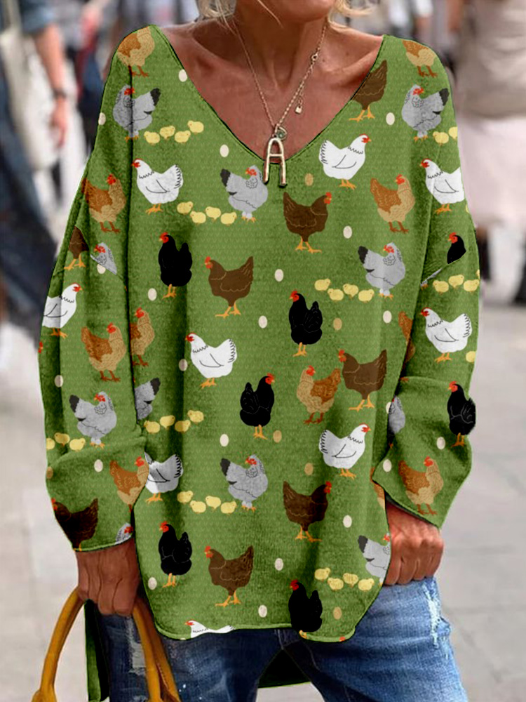 Hens and Chicks Graphic Vintage Comfy T Shirt