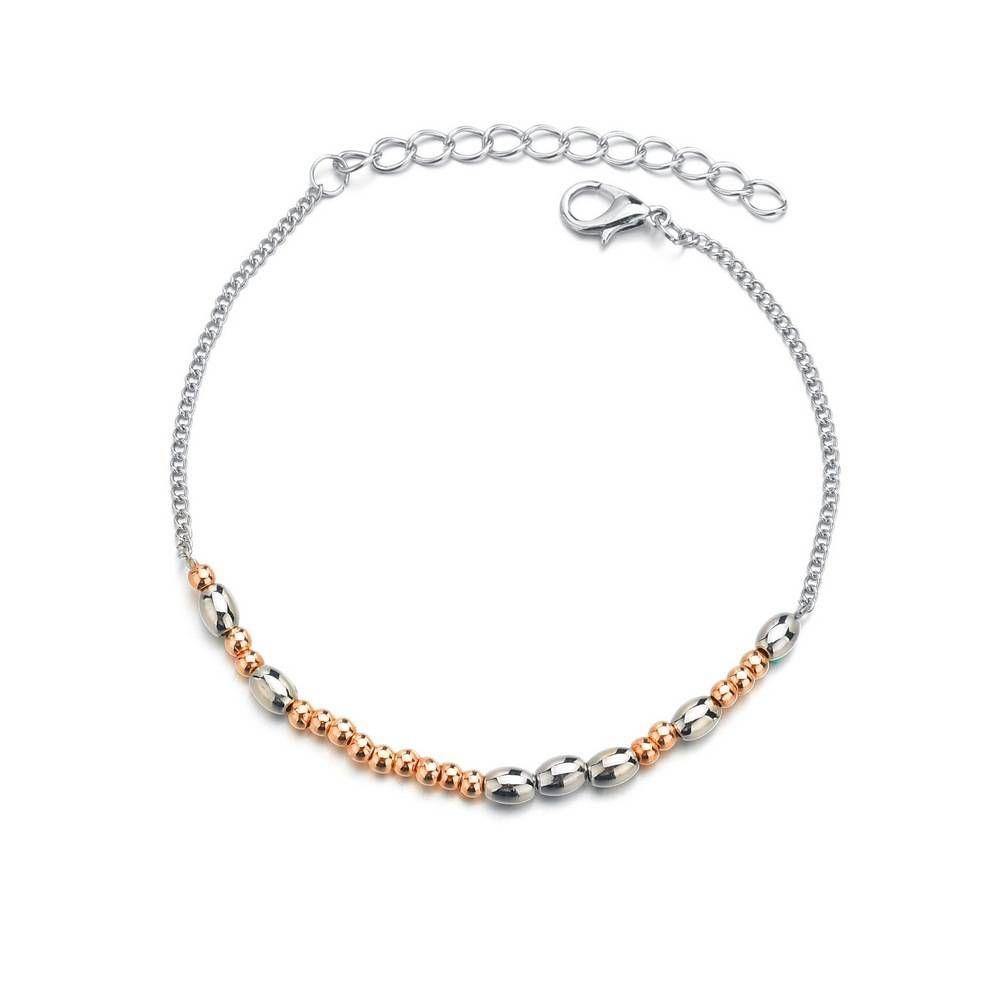 Beaded Anklet, Thin Anklet Rose Gold