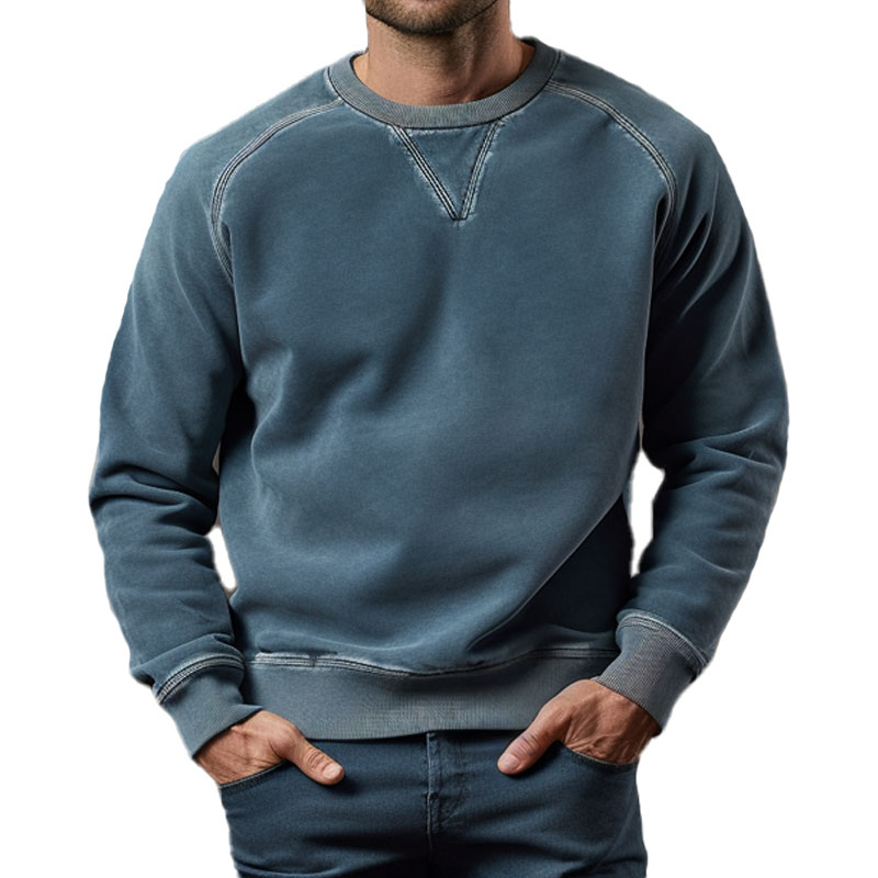 Men's Vintage Washed Crew Neck Sweatshirt