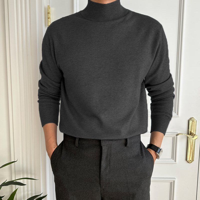 Gentleman's Elegant Turtleneck Wool Sweater