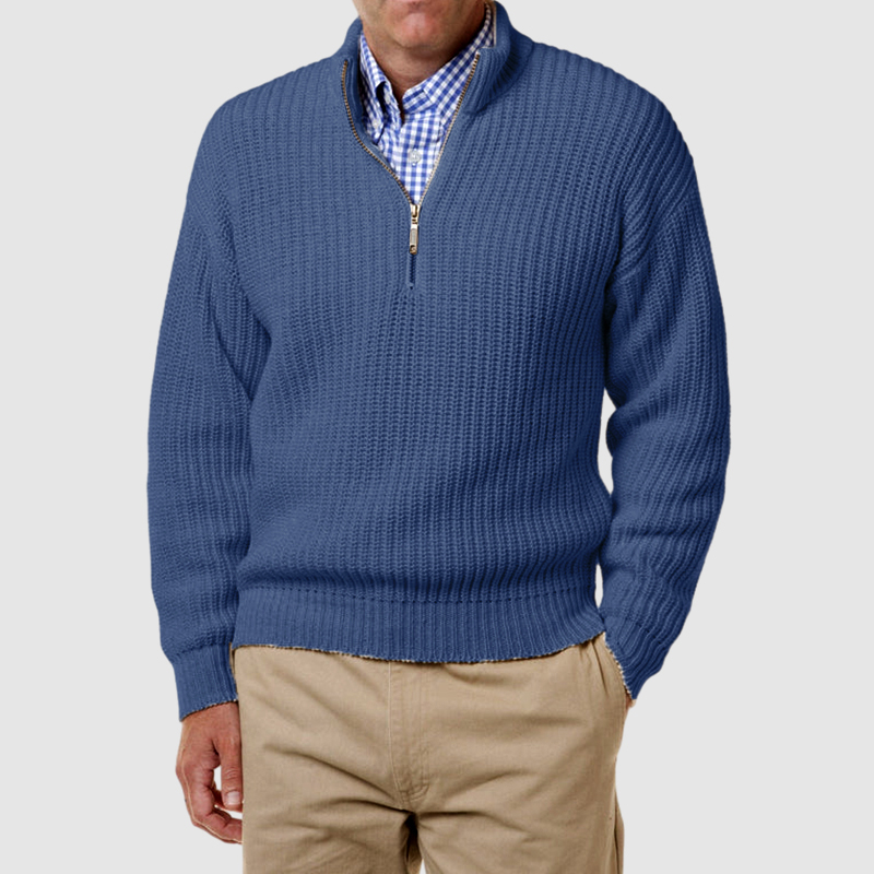 Men's Cashmere Business Casual Zipper Sweater