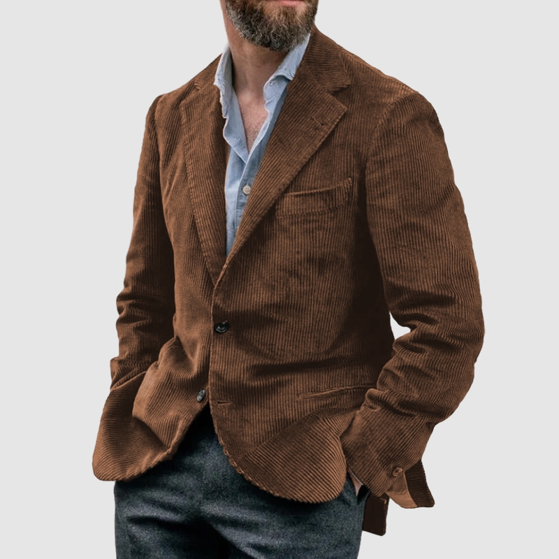 Men's Vintage Corduroy Lapel Jacket