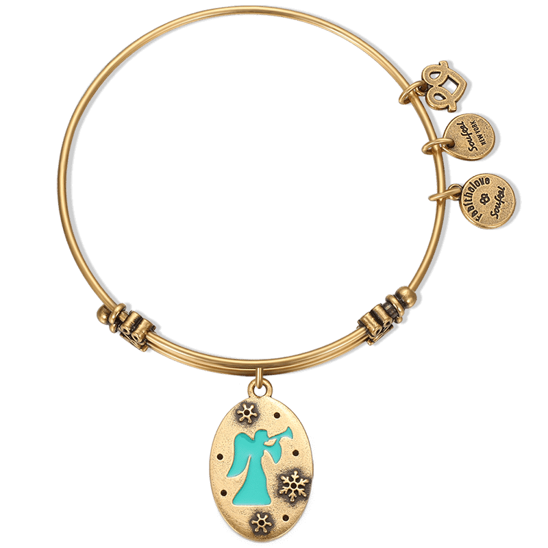 Blessings of Angel Charm Bangle Gold Plated