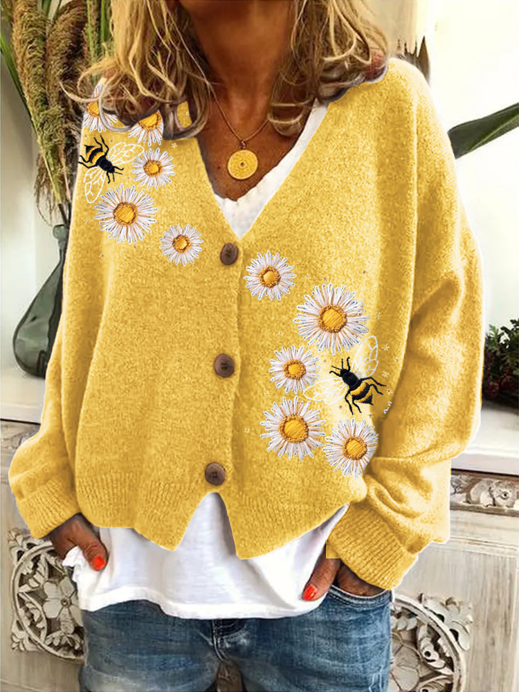 Bee & Daisy V-Neck Knit Cardigan