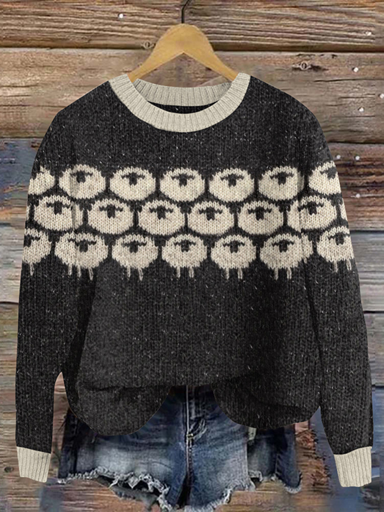 Sheep Knitted Cozy Sweater