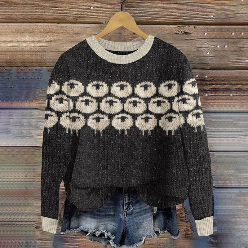 Sheep Knitted Cozy Sweater