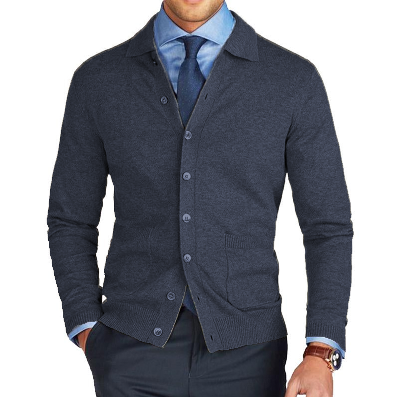 Men's Classic Lapel Pocket Knit Cardigan ( NEW )