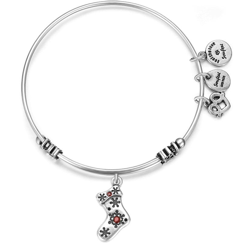 Christmas Stocking Charm Bangle