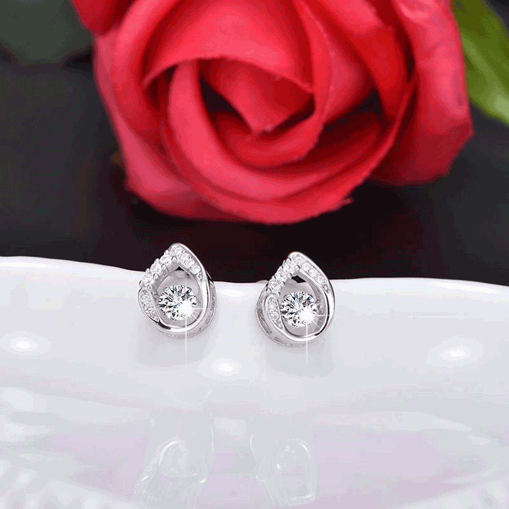 Dancing Stone Earrings Silver