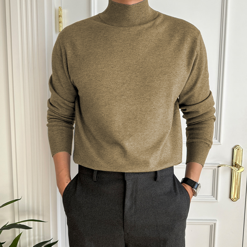 Gentleman's Elegant Turtleneck Wool Sweater