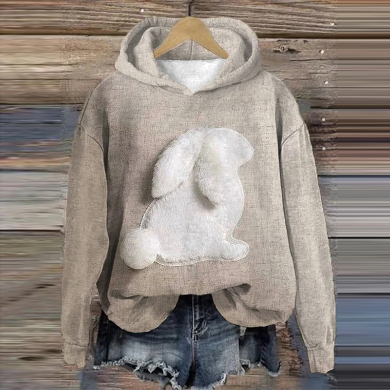 Women'S Bunny Print Sweatshirt