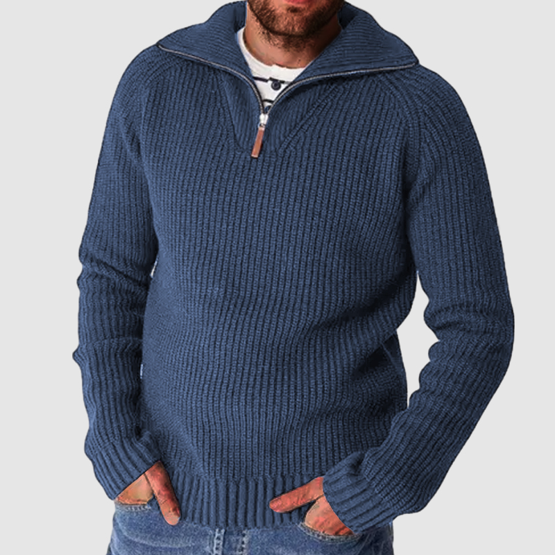 Men's Cashmere Business Casual Zipper Sweater