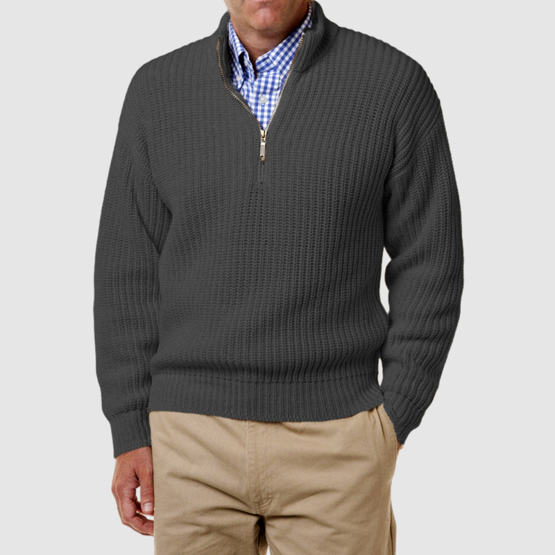 Men's Cashmere Business Casual Zipper Sweater