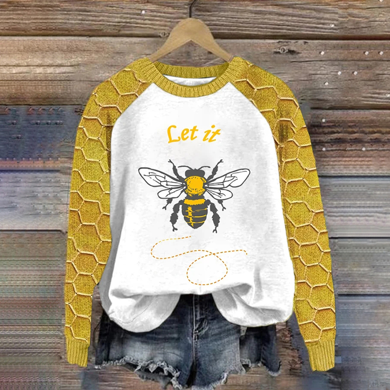 Women's Bee Casual Long Sleeve Sweatshirt