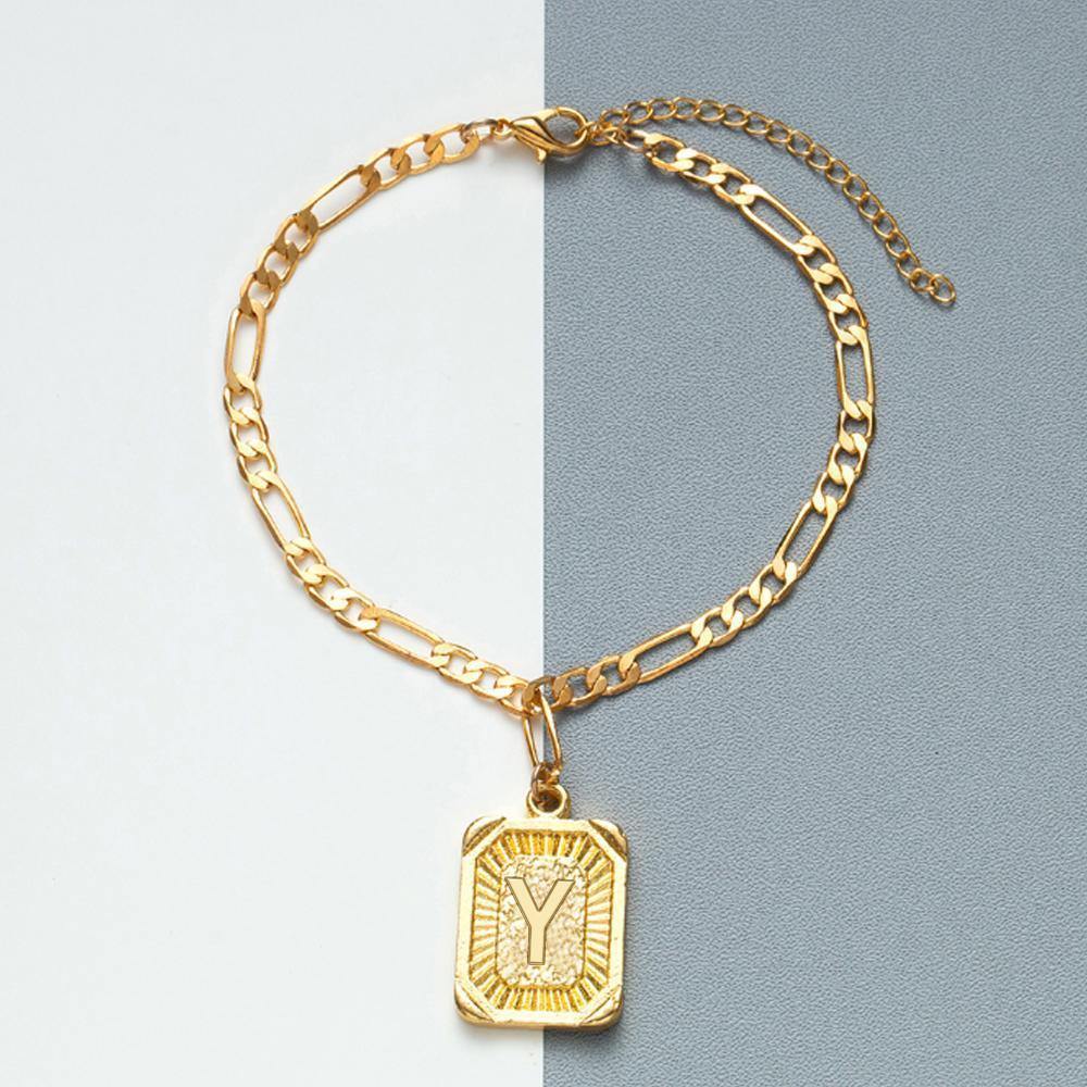 Y Capital Letter Pendant Anklet Foot Chain (A to Z)