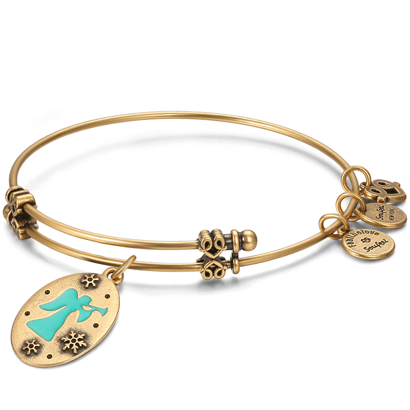 Blessings of Angel Charm Bangle Gold Plated