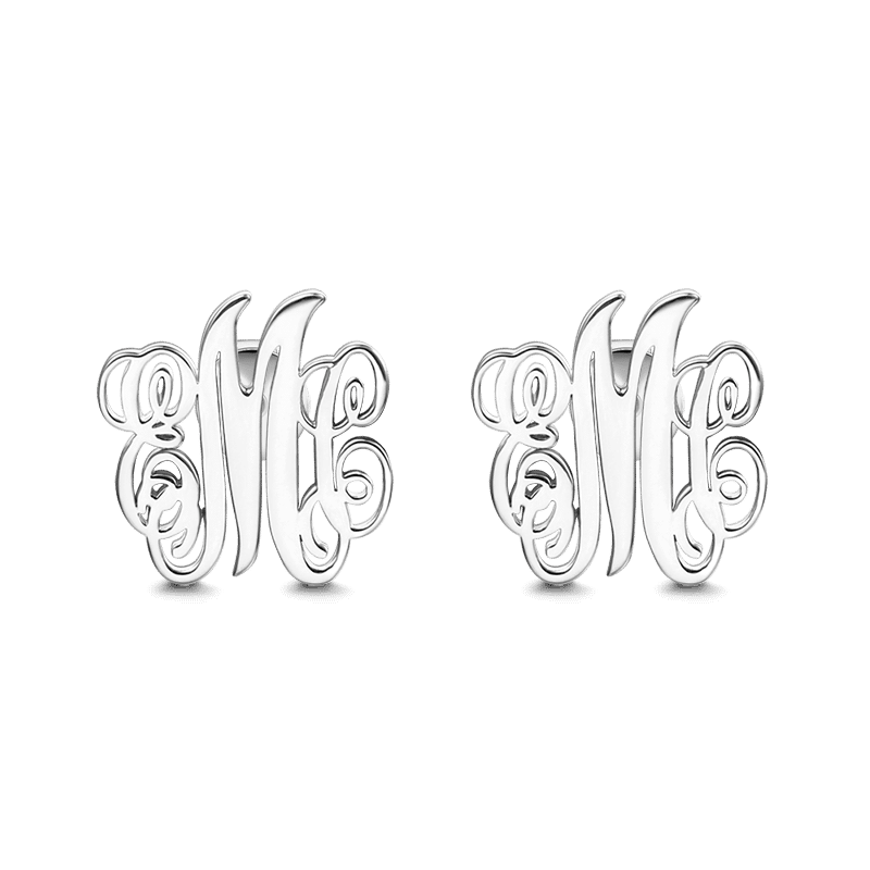 Monogram Earrings Silver
