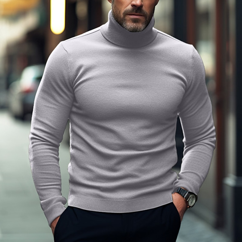Men's Turtleneck Wool Sweater