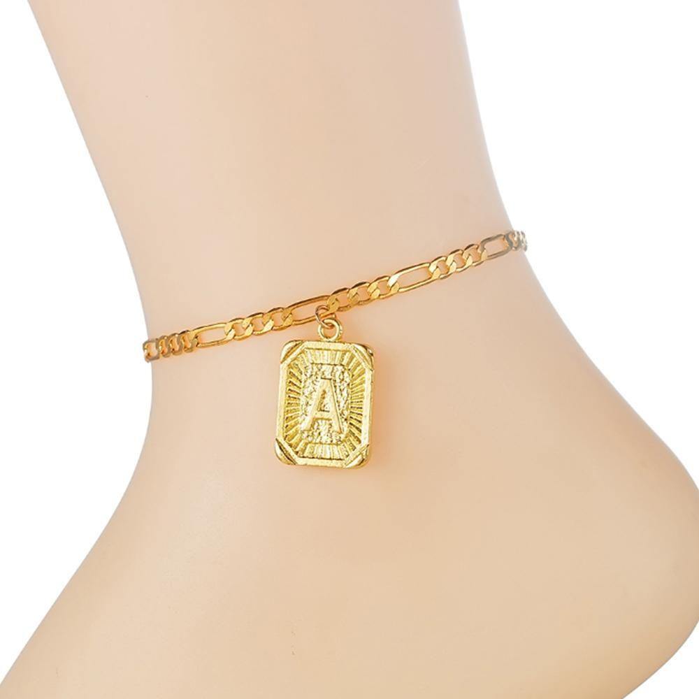 Capital Letter A Anklet Bohemian Style (A to Z)