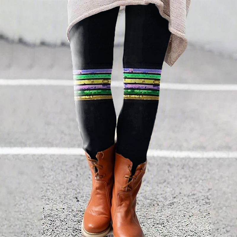 Lovely Mardi Gras Pattern Cozy Leggings
