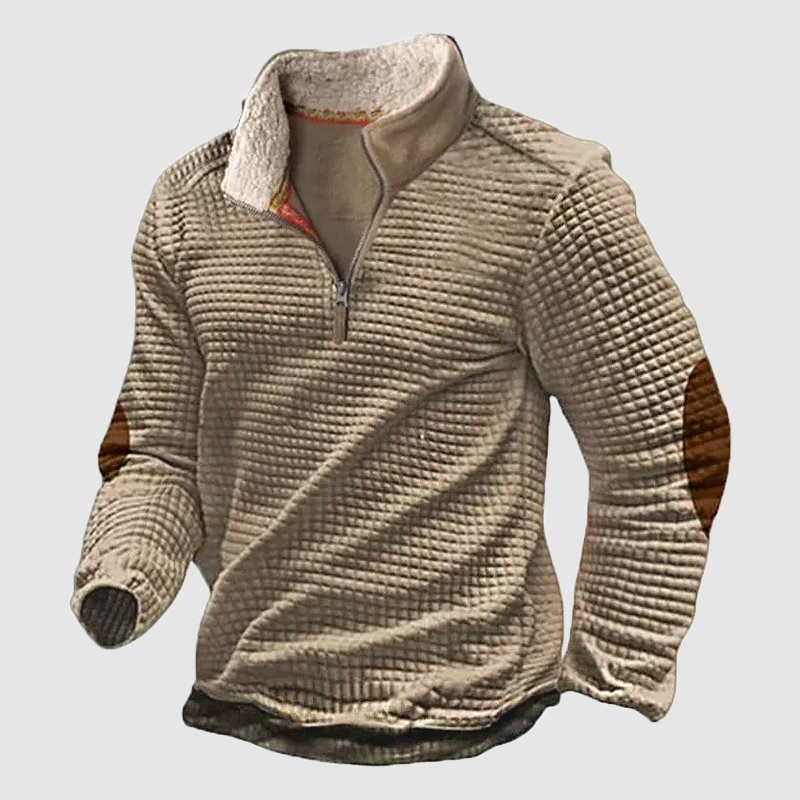 Men's Long Sleeve Standing Collar Half Zip Sweatshirt