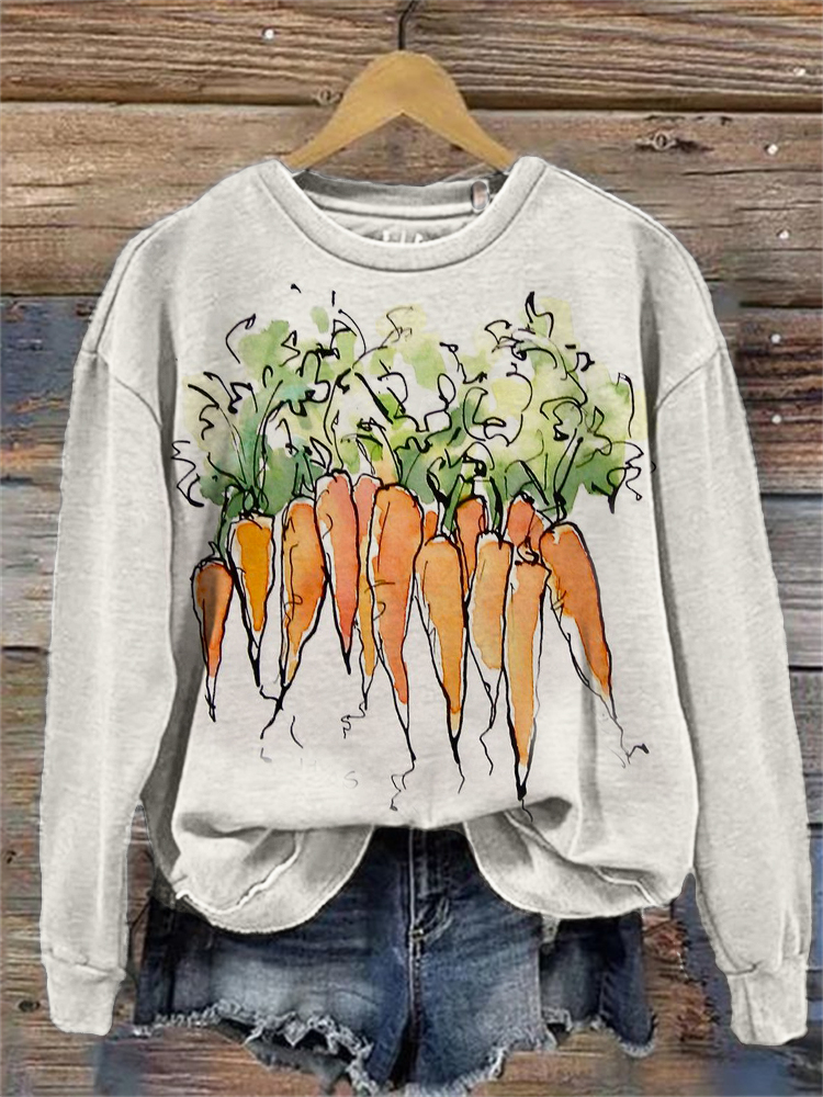 Simple Carrots Art Comfy Sweatshirt