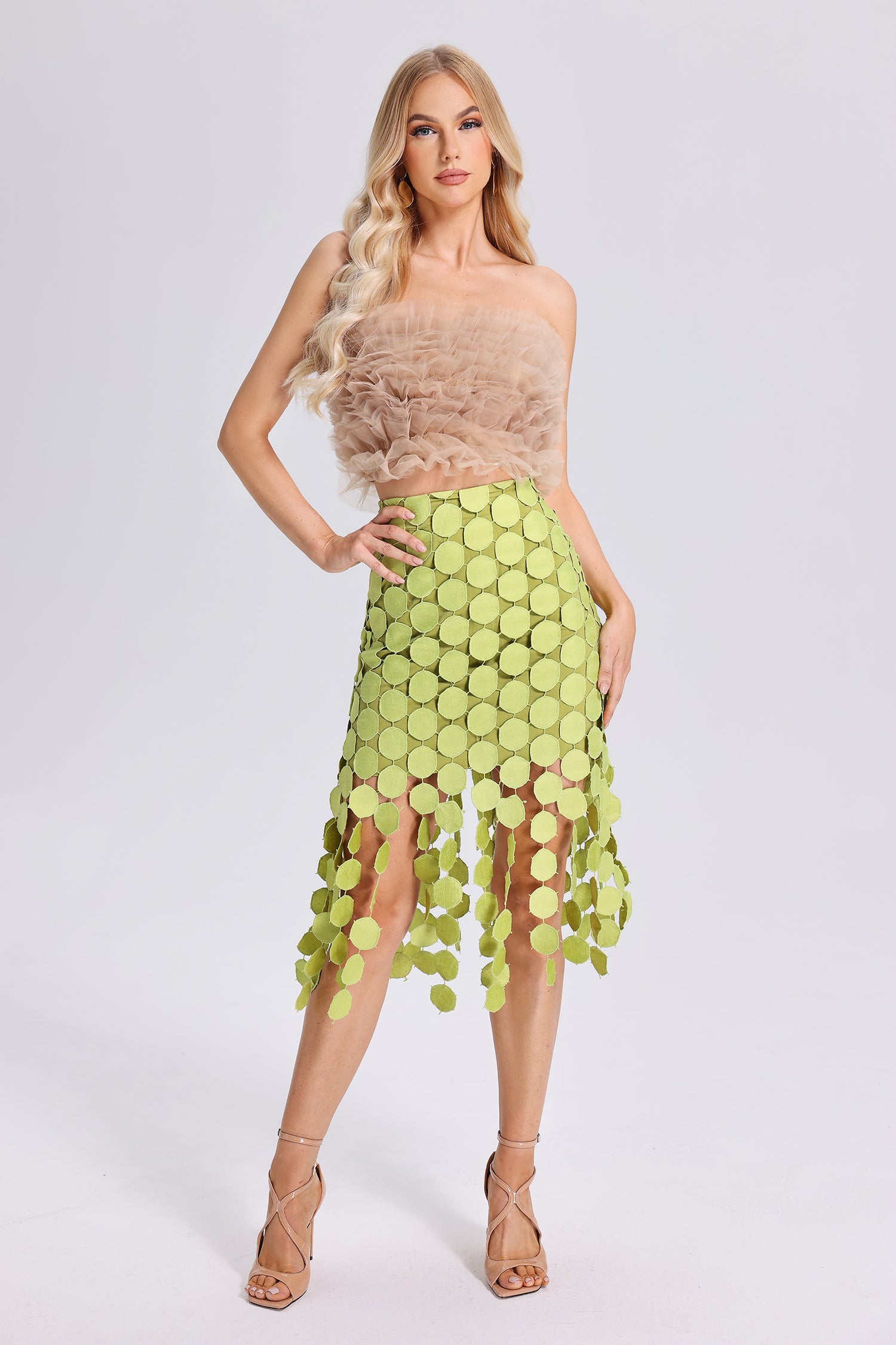 Desani Tulle Flounced Top
