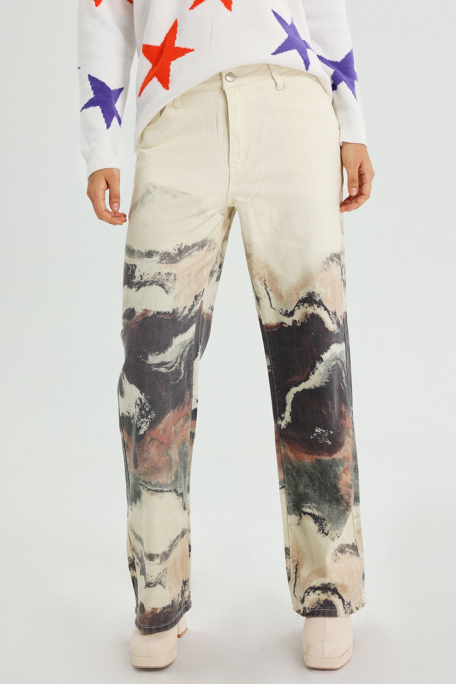 Yaliu Printed Jeans