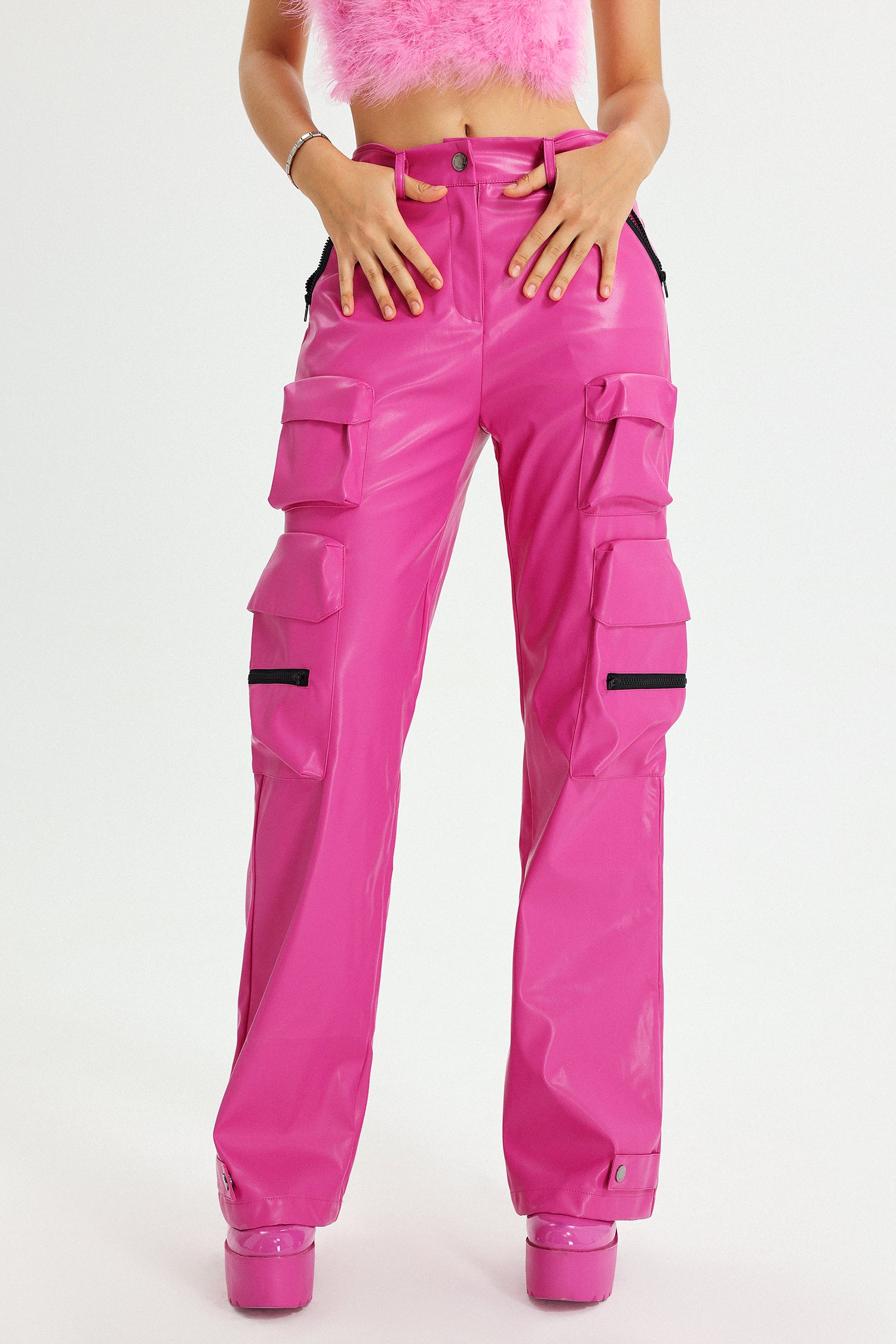 Taliesin Eco-Leather Cargo Pants