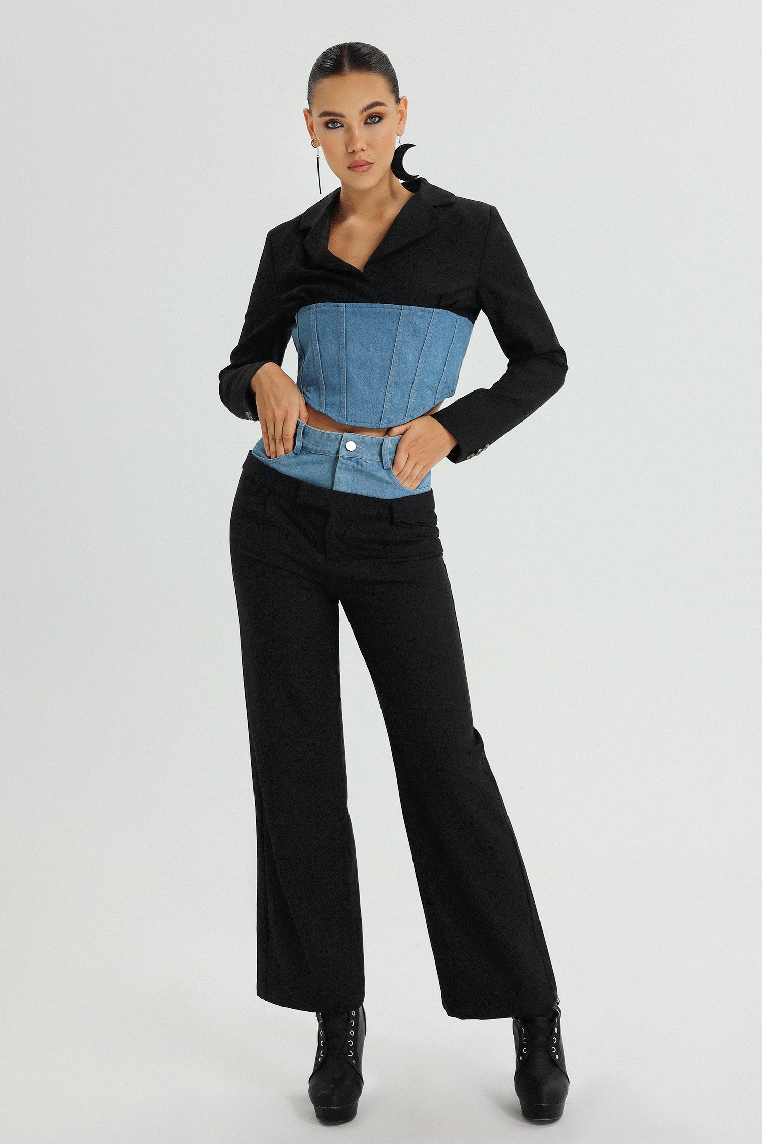 Ivy Patchwork Denim Set