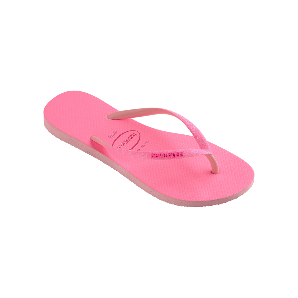 Slim Glitter Neon Flip Flops