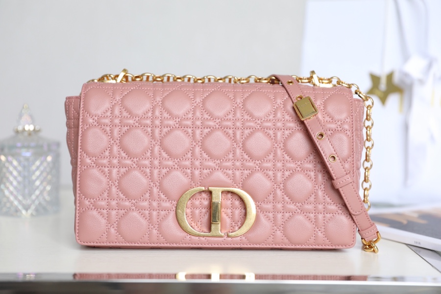 DlOR CARO】Pink Soft cow leather rattan check DR-091