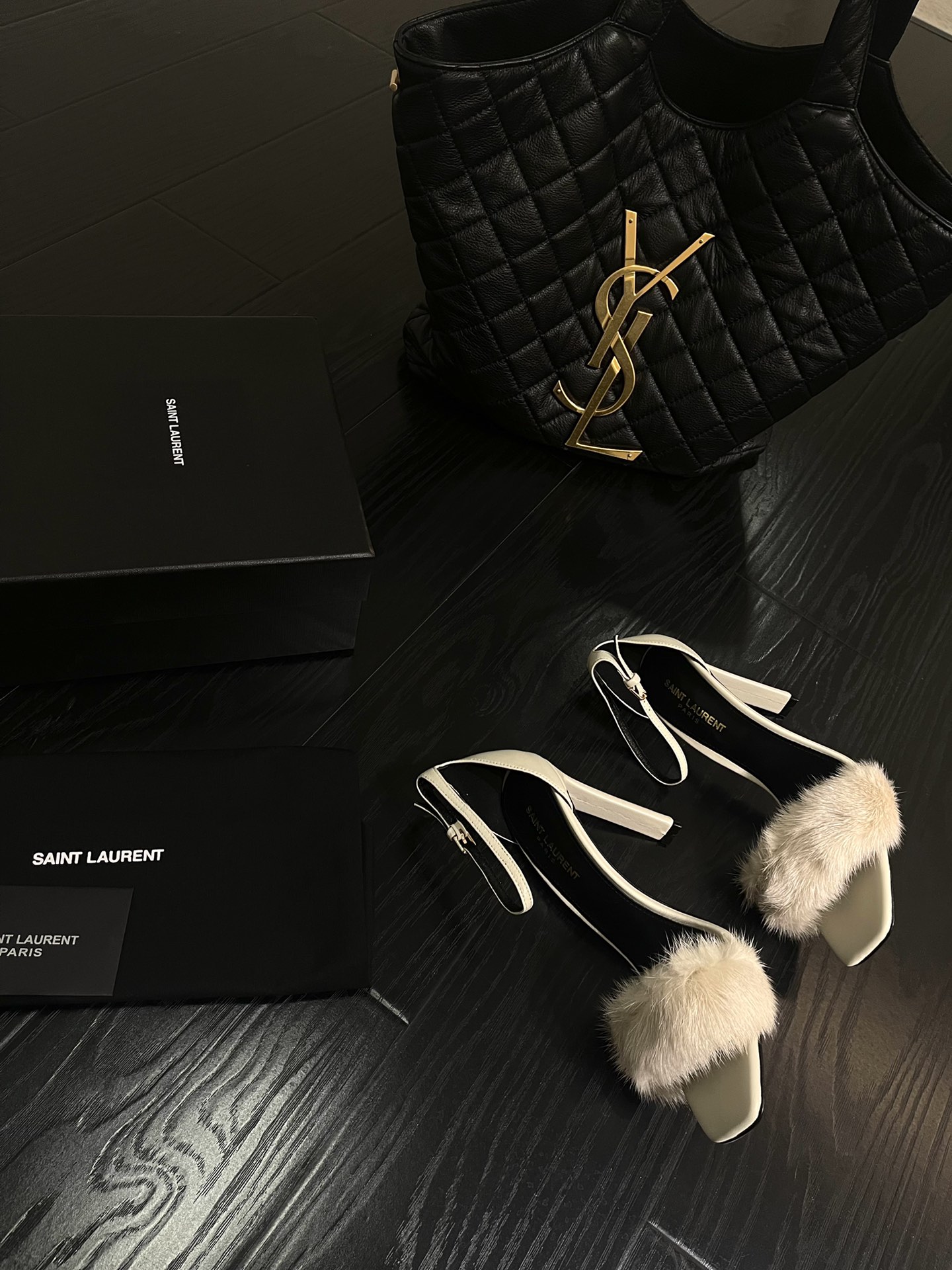 𝙎𝙖𝙞𝙣𝙩 𝙇𝙖𝙪𝙧𝙚𝙣𝙩 | 𝟐𝟎𝟐𝟐/𝐒𝐒 𝐧𝐞𝐰 YSL｜Custom imported sheepskin / mink fur high heels