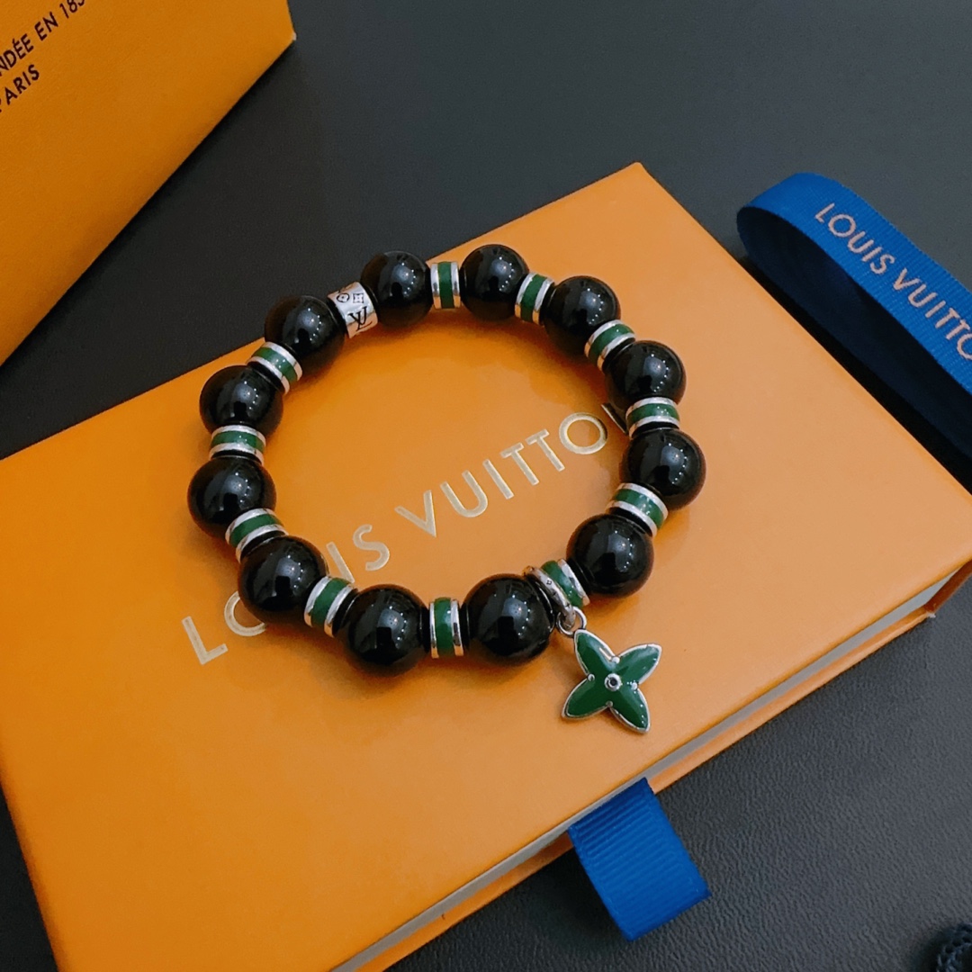 Louis Vuitton LV bracelet 🇷🇼 multi-element turquoise thai silver style (large) bracelet